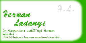 herman ladanyi business card